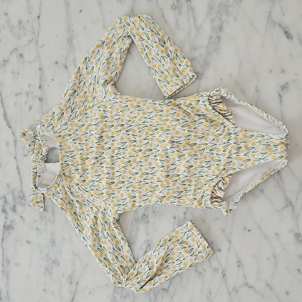 Floral Long Sleeve Swimsuit